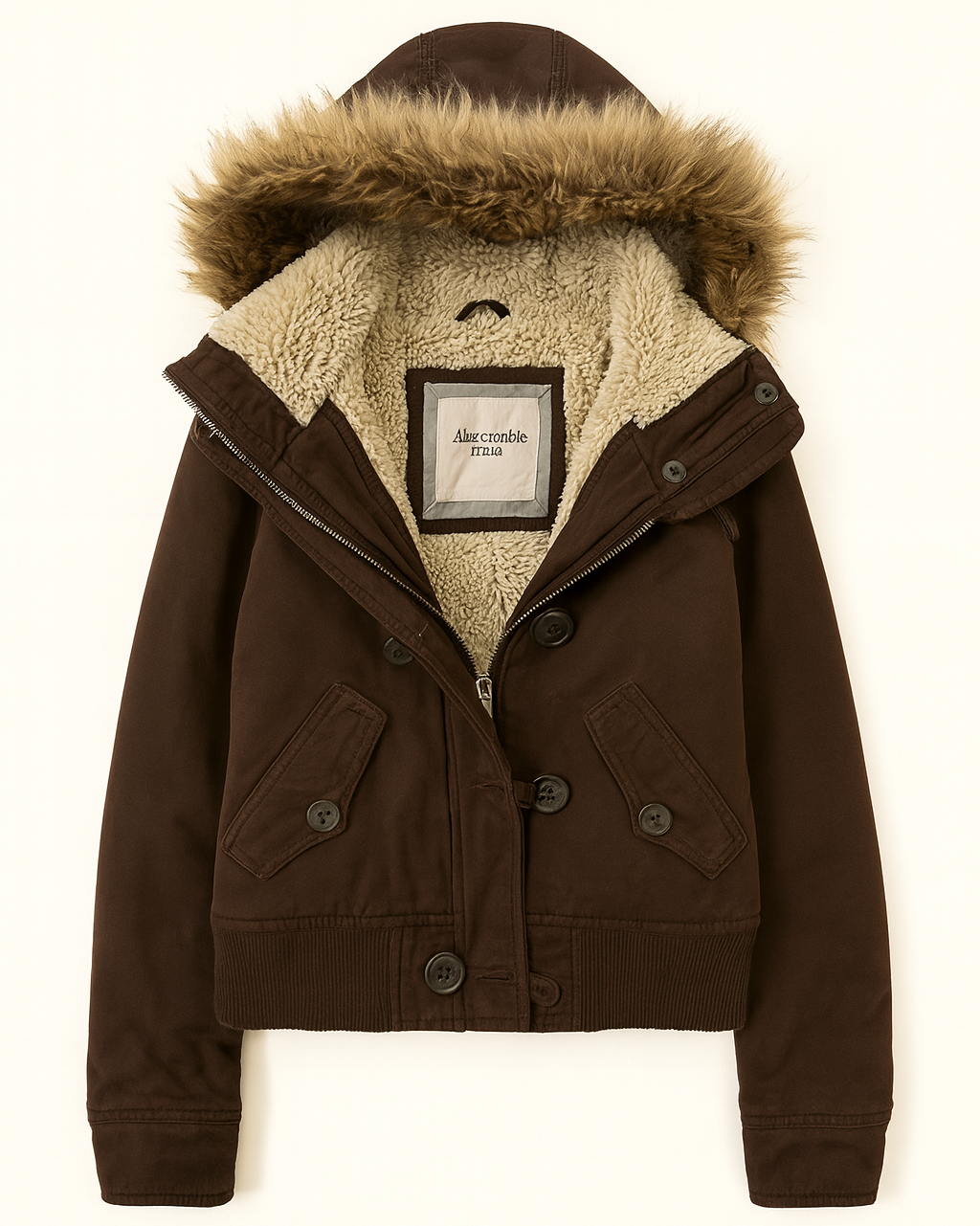Winterparka mit Sherpa-Futter