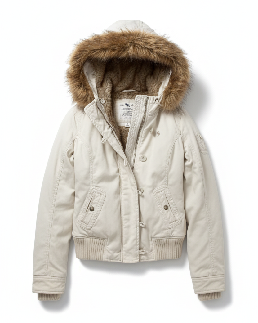 Winterparka mit Sherpa-Futter